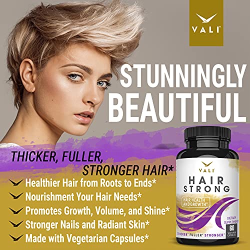 VALI Hair Strong Health & Growth Vitamins with Biotin, Keratin & Collagen - 6...