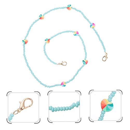 VALICLUD Bead Eyeglass Chain Holder Glasses Holder Sunglass Cord Neck Straps ...