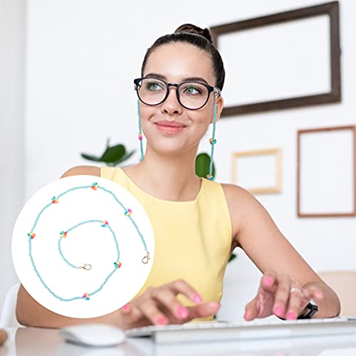 VALICLUD Bead Eyeglass Chain Holder Glasses Holder Sunglass Cord Neck Straps ...