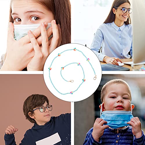 VALICLUD Bead Eyeglass Chain Holder Glasses Holder Sunglass Cord Neck Straps ...