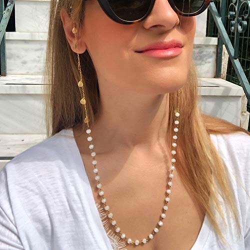 VALICLUD Womens Beaded Eyeglass Chain with Silicone Loop Sunglasses Lanyard C...