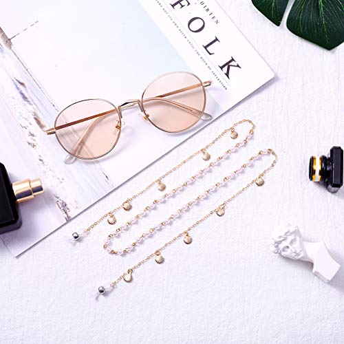 VALICLUD Womens Beaded Eyeglass Chain with Silicone Loop Sunglasses Lanyard C...