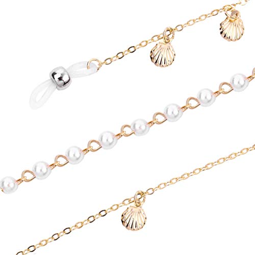 VALICLUD Womens Beaded Eyeglass Chain with Silicone Loop Sunglasses Lanyard C...