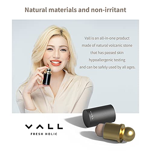 VALL Oil-Absorbing Volcanic Face Roller, Face Oil Remover, Reusable Face Oil ...