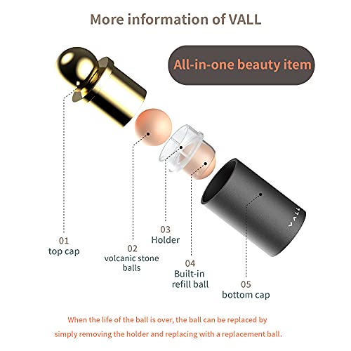 VALL Oil-Absorbing Volcanic Face Roller, Face Oil Remover, Reusable Face Oil ...