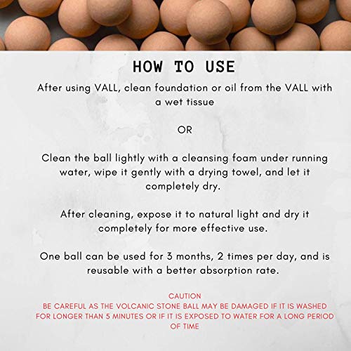 Vall Oil-Absorbing Volcanic Face Roller, Made In Korea (Black)