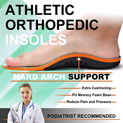 VALSOLE Plantar Fasciitis Orthotic Shoe Inserts,Athletic Running Insoles for ...