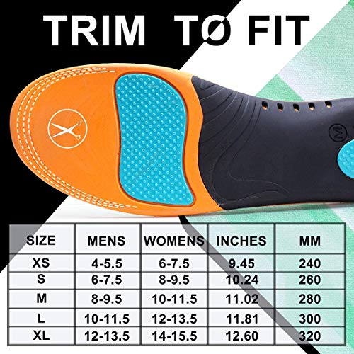 VALSOLE Plantar Fasciitis Orthotic Shoe Inserts,Athletic Running Insoles for ...