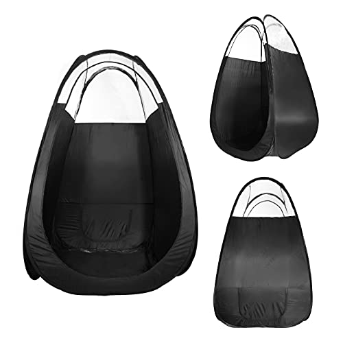 VALUEDEBUT Pop Up Spray Tanning Tent,Portable Fold-able Black Spray Tann Tent...