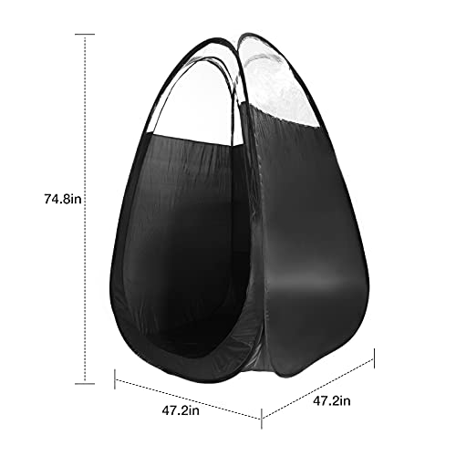 VALUEDEBUT Pop Up Spray Tanning Tent,Portable Fold-able Black Spray Tann Tent...