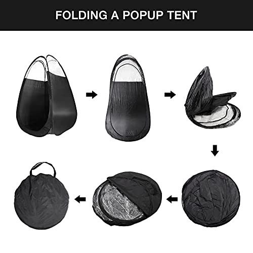 VALUEDEBUT Pop Up Spray Tanning Tent,Portable Fold-able Black Spray Tann Tent...