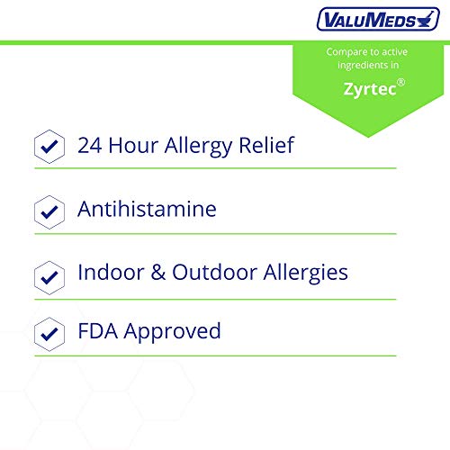 ValuMeds 24-Hour Allergy Medicine (300-Count) Antihistamine for Pollen, Hay F...