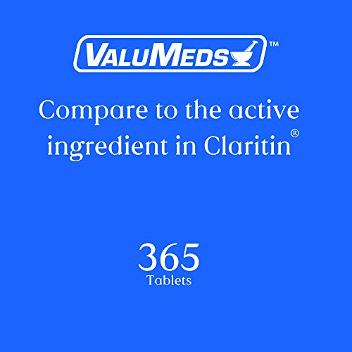 ValuMeds Loratadine 10mg | 365 Tablets | Non-Drowsy 24 Hour Allergy Relief | ...
