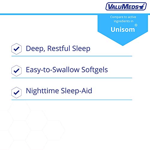 ValuMeds Nighttime Sleep Aid (Twin Pack - 192 Softgels) Diphenhydramine HCl, ...