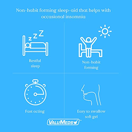 ValuMeds Nighttime Sleep Aid (Twin Pack - 192 Softgels) Diphenhydramine HCl, ...