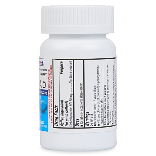 ValuMeds Nighttime Sleep Aid (Twin Pack - 192 Softgels) Diphenhydramine HCl, ...