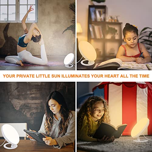 Light Therapy Lamp, UV-Free 10000-38600 Lux LED Therapy Light, 3 Color Temper...