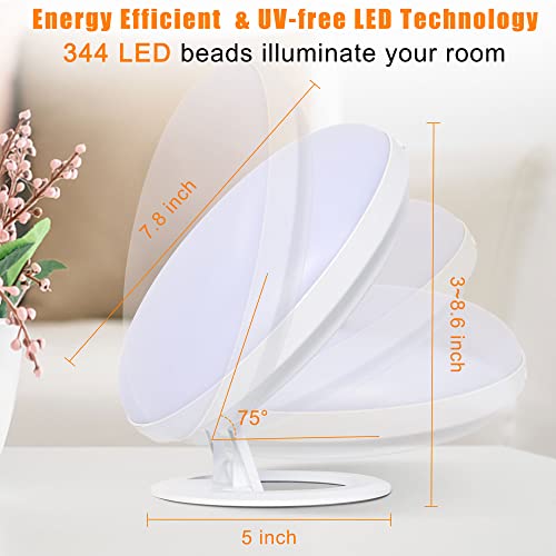Light Therapy Lamp, UV-Free 10000-38600 Lux LED Therapy Light, 3 Color Temper...