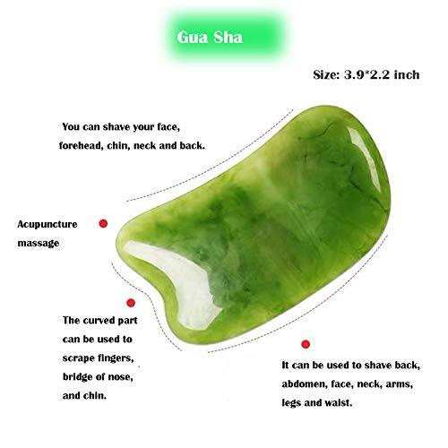 Vanchief 7Pcs Gua Sha Massage Tools Natural Resin Amber Guasha Scraper Facial...