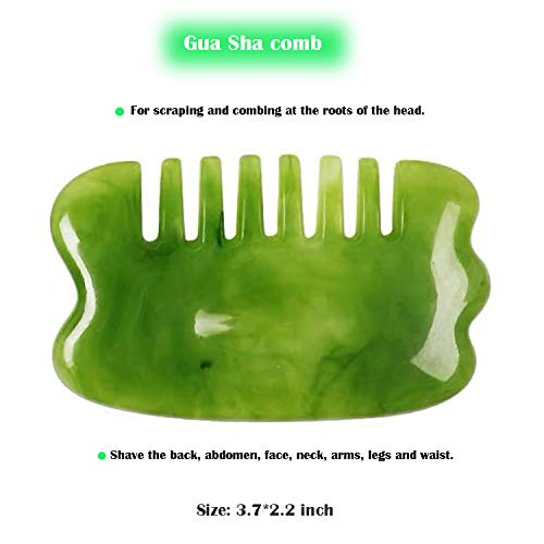 Vanchief 7Pcs Gua Sha Massage Tools Natural Resin Amber Guasha Scraper Facial...