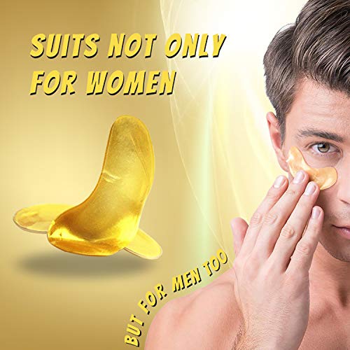 24K Gold Powder Gel Collagen Eye Masks Sheet Patch, Anti Aging, for Bags,Dark...
