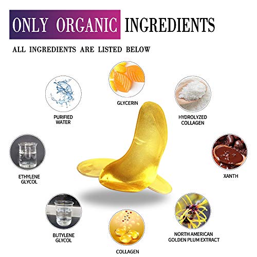 Vandarllin24K Gold Powder Gel Collagen Eye Masks Sheet Patch, Remove Bags,Dar...