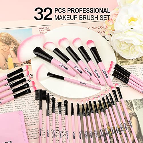 Makeup Brushes, VANDER 32pcs Professional Soft Synthetic Kabuki Cosmetic Eyeb...