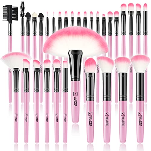 Makeup Brushes, VANDER 32pcs Professional Soft Synthetic Kabuki Cosmetic Eyeb...