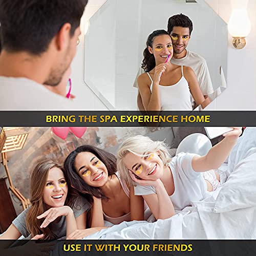 24k Gold Eye Masks-with Collagen Under Eye Patches, Dark Circles Under Eye Ge...