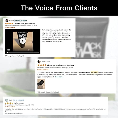 VANECL Blackhead Remover Mask ,Peel Off Mask, Activated Charcoal Face Mask fo...