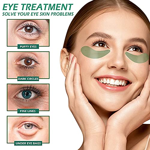 VANELC Eye Mask,Under Eye Patches with Collagen Seaweed,Eye Gel Treatment Mas...