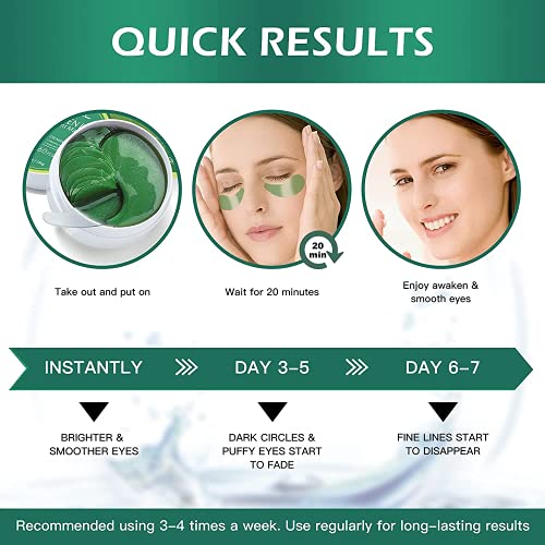 VANELC Eye Mask,Under Eye Patches with Collagen Seaweed,Eye Gel Treatment Mas...