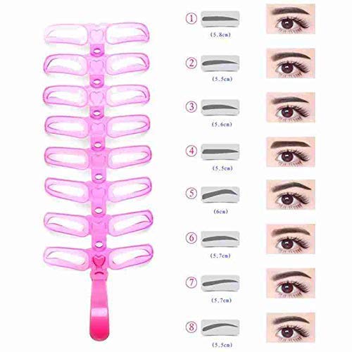 Eyebrow Stencil ,Eyebrows Grooming Stencil Kit Reusable Styling Tool with 1 E...
