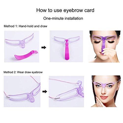 Eyebrow Stencil ,Eyebrows Grooming Stencil Kit Reusable Styling Tool with 1 E...