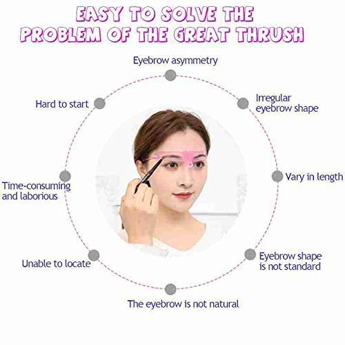 Eyebrow Stencil ,Eyebrows Grooming Stencil Kit Reusable Styling Tool with 1 E...