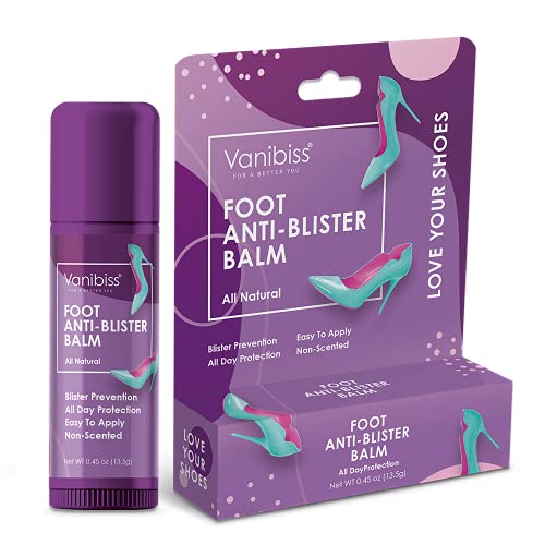 Vanibiss Foot Anti Blister Balm - Foot Blister Prevention - Anti Friction Bal...