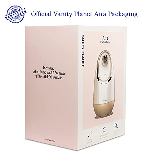 Vanity Planet Aira Ionic Facial Steamer - (Rose Gold) - Pore Cleaner that Det...