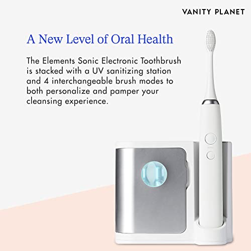 Vanity Planet Elements Ultrasonic Electric Toothbrush - Silver - Advanced Ora...