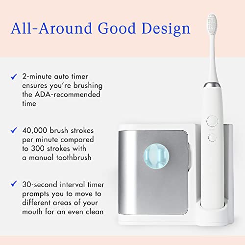 Vanity Planet Elements Ultrasonic Electric Toothbrush - Silver - Advanced Ora...