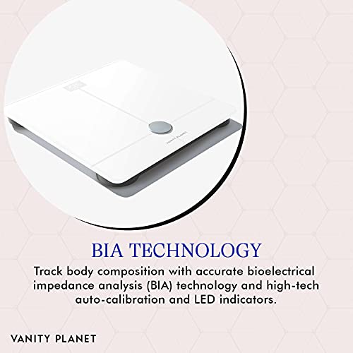 Vanity Planet Form Fit and Bluetooth Digital Body Analyzer - Smart Scale Trac...