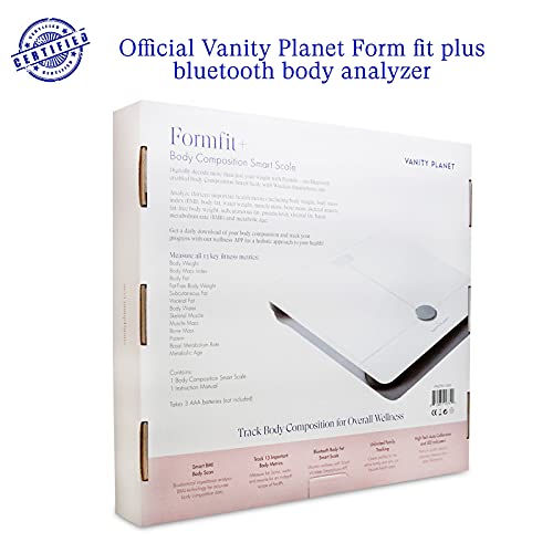 Vanity Planet Form Fit and Bluetooth Digital Body Analyzer - Smart Scale Trac...
