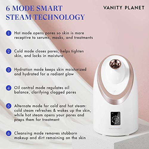 Vanity Planet Senia Hot and Cold Facial Steamer - Aromatherapy Facial Steamer...