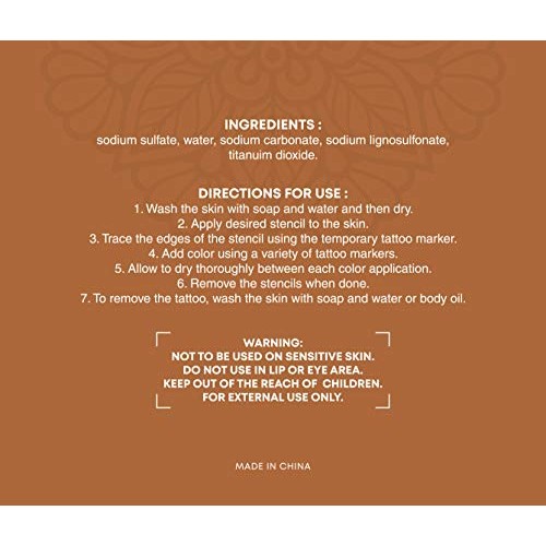 Vanli's Temporary Tattoo Pens With 50 Pieces of Tattoo Stencil Paper. Skin Sa...