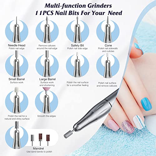 Nail Drill Set Kit Professional Rechargeable Portable Electric Nail Drill Pro...