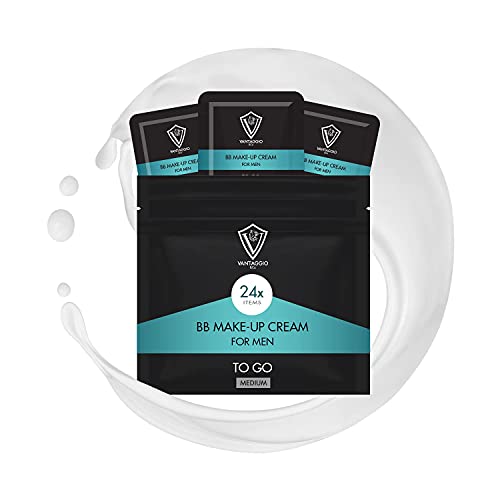 Vantaggio BB Cream for Men – Medium Shade | 24 Individually Packed Pouches | ...