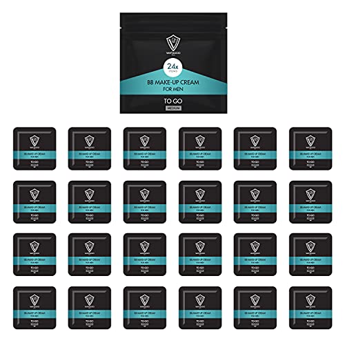 Vantaggio BB Cream for Men – Medium Shade | 24 Individually Packed Pouches | ...