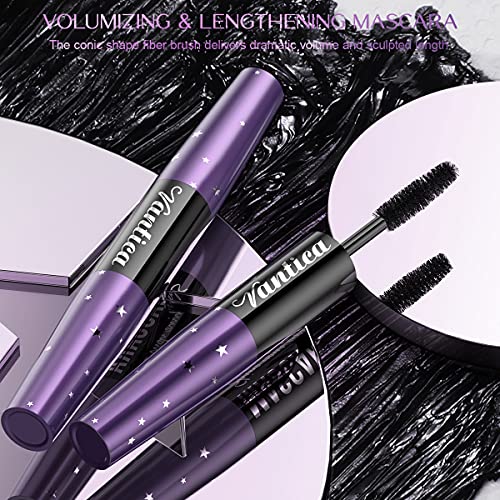 VANTICA Double-end Mascara & Lash Enhance Primer - Waterproof Mascara Black V...