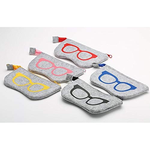 3Pcs Portable Multifunctional Glasses Bag with Zipper Spectacles Pouch Eyegla...