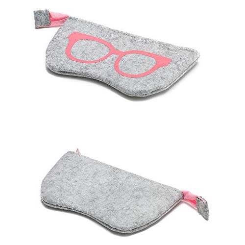 3Pcs Portable Multifunctional Glasses Bag with Zipper Spectacles Pouch Eyegla...
