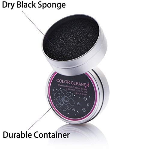 2 Pack Cleaner Sponge, Dry Makeup Brushes Cleaner Eye Shadow or Blush Color R...